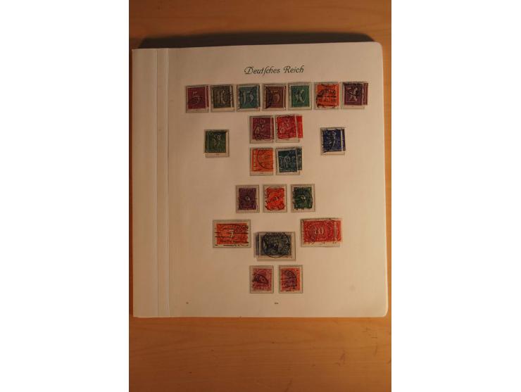 1872/1945, vorwiegend gestempelte Sammlung, beginnend mit einem schönen Brustschildteil mit Mi.-Nr. 1-11, 12-13, 27 (2) auße