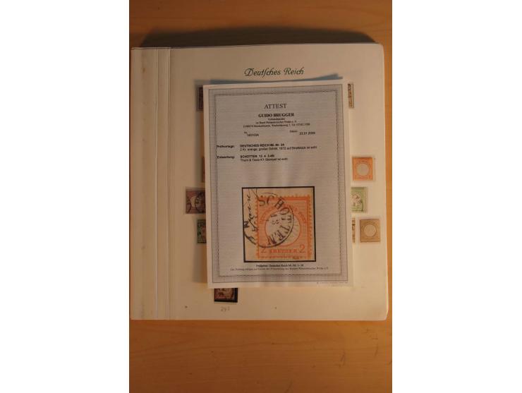  1872/1945, vorwiegend gestempelte Sammlung, beginnend mit einem schönen Brustschildteil mit Mi.-Nr. 1-11, 12-13, 27 (2) auße