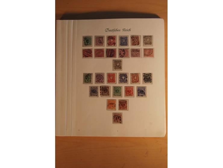  1872/1945, vorwiegend gestempelte Sammlung, beginnend mit einem schönen Brustschildteil mit Mi.-Nr. 1-11, 12-13, 27 (2) auße