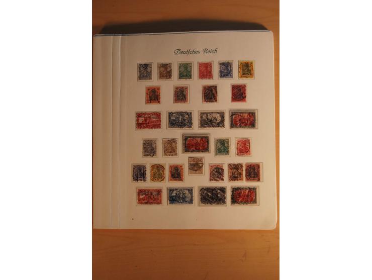  1872/1945, vorwiegend gestempelte Sammlung, beginnend mit einem schönen Brustschildteil mit Mi.-Nr. 1-11, 12-13, 27 (2) auße