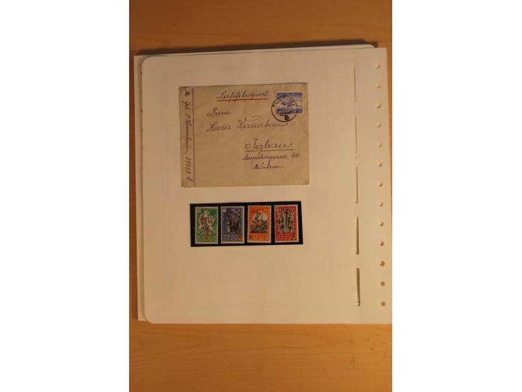 1872/1945, ungebrauchte und gestempelte Sammlung mit allen Zeppelin-Ausgaben, Bl.1 und 2 (beschnitten), Bl.3 etc.