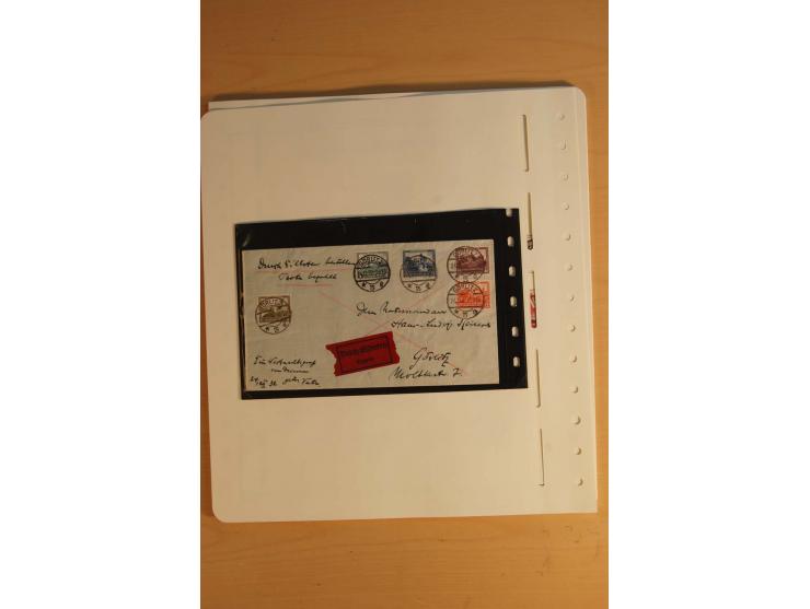 1872/1945, ungebrauchte und gestempelte Sammlung mit allen Zeppelin-Ausgaben, Bl.1 und 2 (beschnitten), Bl.3 etc.