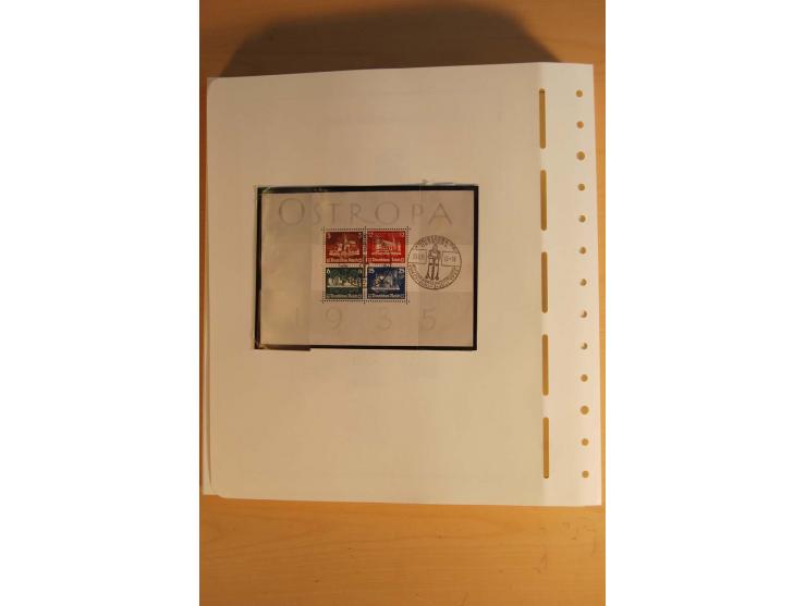 1872/1945, ungebrauchte und gestempelte Sammlung mit allen Zeppelin-Ausgaben, Bl.1 und 2 (beschnitten), Bl.3 etc.