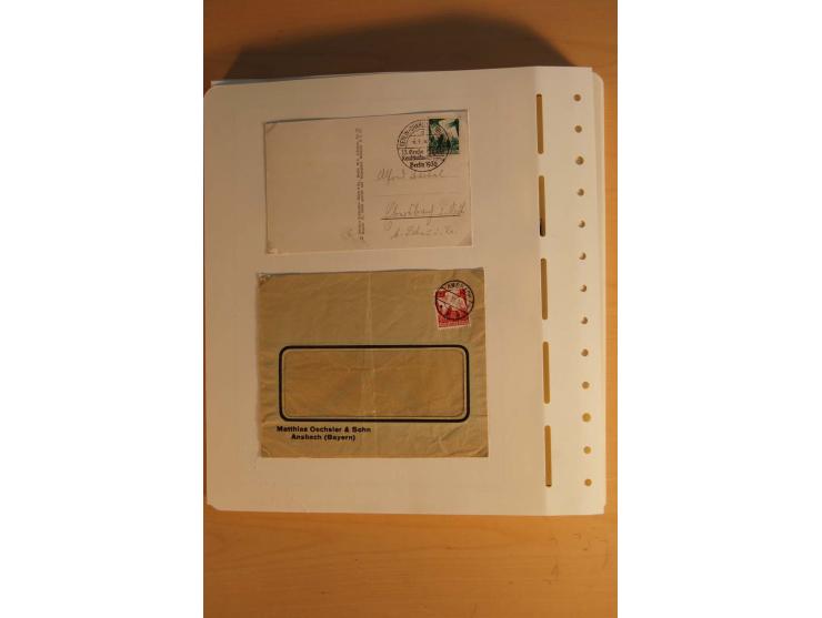 1872/1945, ungebrauchte und gestempelte Sammlung mit allen Zeppelin-Ausgaben, Bl.1 und 2 (beschnitten), Bl.3 etc.