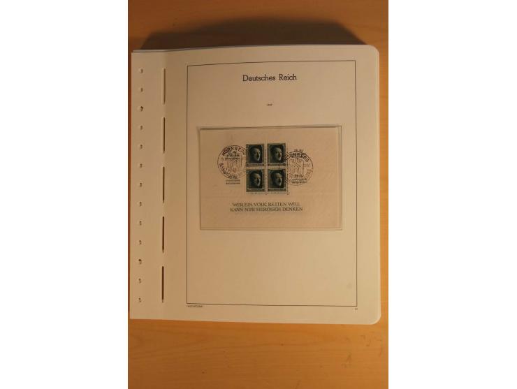 1872/1945, ungebrauchte und gestempelte Sammlung mit allen Zeppelin-Ausgaben, Bl.1 und 2 (beschnitten), Bl.3 etc.
