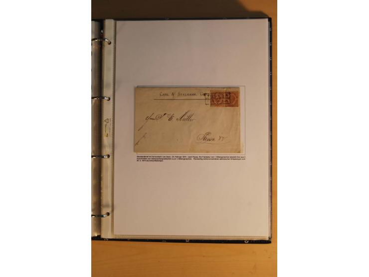 1872/1932, gestempelte Sammlung mit Mi.-Nr. 24 (Fotoattest Hennies BPP), 28 (Fotoattest Sommer BPP), Bl.1 etc., dabei auch et