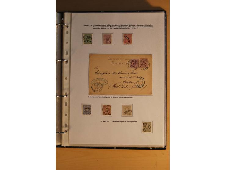 1872/1932, gestempelte Sammlung mit Mi.-Nr. 24 (Fotoattest Hennies BPP), 28 (Fotoattest Sommer BPP), Bl.1 etc., dabei auch et