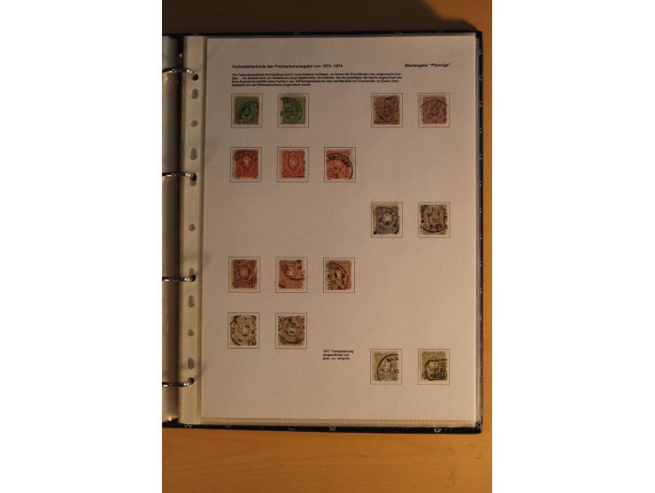 1872/1932, gestempelte Sammlung mit Mi.-Nr. 24 (Fotoattest Hennies BPP), 28 (Fotoattest Sommer BPP), Bl.1 etc., dabei auch et