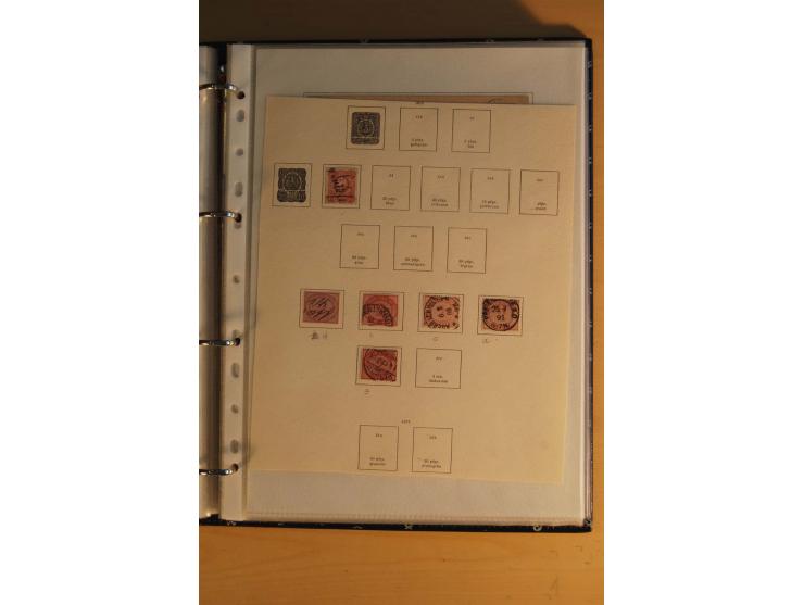 1872/1932, gestempelte Sammlung mit Mi.-Nr. 24 (Fotoattest Hennies BPP), 28 (Fotoattest Sommer BPP), Bl.1 etc., dabei auch et
