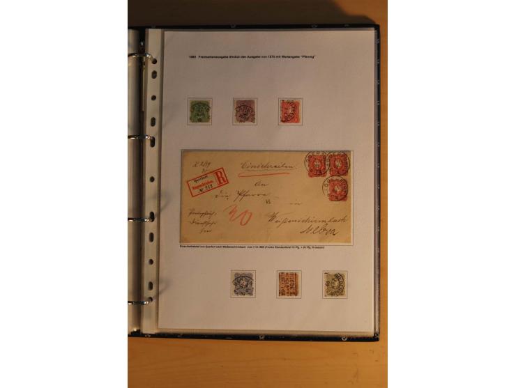 1872/1932, gestempelte Sammlung mit Mi.-Nr. 24 (Fotoattest Hennies BPP), 28 (Fotoattest Sommer BPP), Bl.1 etc., dabei auch et