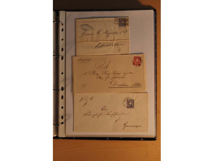 1872/1932, gestempelte Sammlung mit Mi.-Nr. 24 (Fotoattest Hennies BPP), 28 (Fotoattest Sommer BPP), Bl.1 etc., dabei auch et
