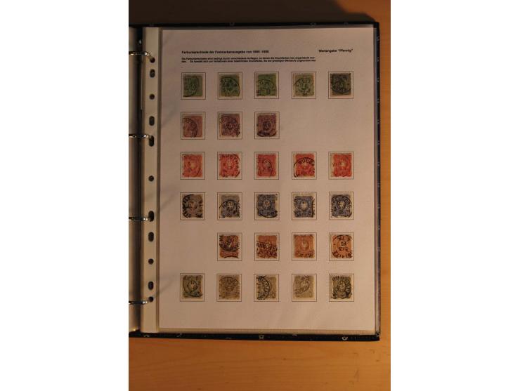 1872/1932, gestempelte Sammlung mit Mi.-Nr. 24 (Fotoattest Hennies BPP), 28 (Fotoattest Sommer BPP), Bl.1 etc., dabei auch et