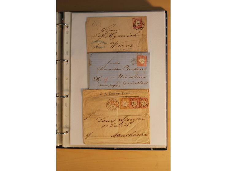 1872/1932, gestempelte Sammlung mit Mi.-Nr. 24 (Fotoattest Hennies BPP), 28 (Fotoattest Sommer BPP), Bl.1 etc., dabei auch et