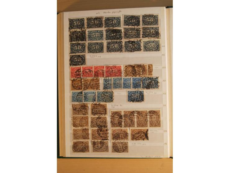 1872/1923, gestempelte Sammlung, oft mehrfach gesammelt und ab 1875 nahezu alles, der Inflateil kpl. sign., dabei etliche gut