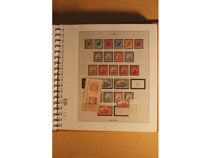 1872/1945, ungebrauchte, postfrische und gestempelte Sammlung mit vielen besseren Werten, dazu Kolonien und Auslandspostämter