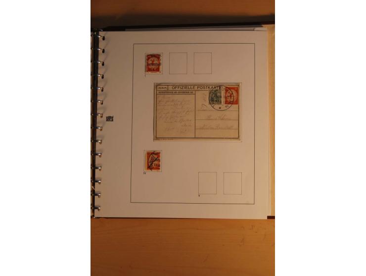 1872/1945, gestempelte Sammlung mit u.a. Bl.3, dazu einige Belege, u.a. Tauchbootbrief adressiert nach Argentinien