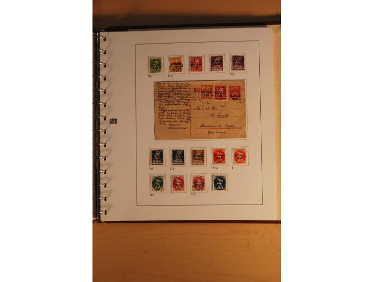 1872/1945, gestempelte Sammlung mit u.a. Bl.3, dazu einige Belege, u.a. Tauchbootbrief adressiert nach Argentinien