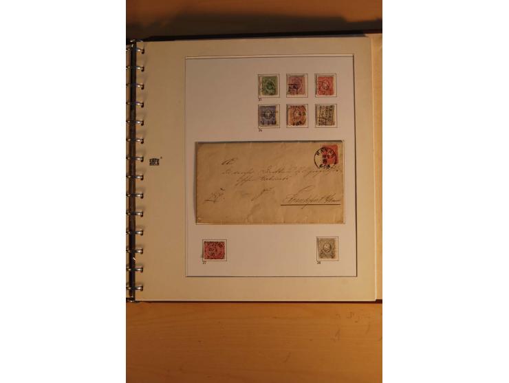 1872/1945, gestempelte Sammlung mit u.a. Bl.3, dazu einige Belege, u.a. Tauchbootbrief adressiert nach Argentinien