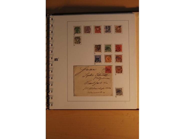 1872/1945, gestempelte Sammlung mit u.a. Bl.3, dazu einige Belege, u.a. Tauchbootbrief adressiert nach Argentinien