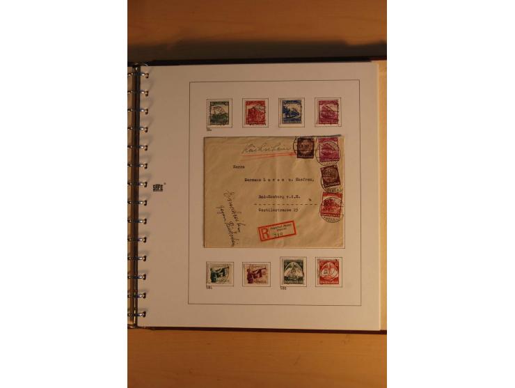 1872/1945, gestempelte Sammlung mit u.a. Bl.3, dazu einige Belege, u.a. Tauchbootbrief adressiert nach Argentinien