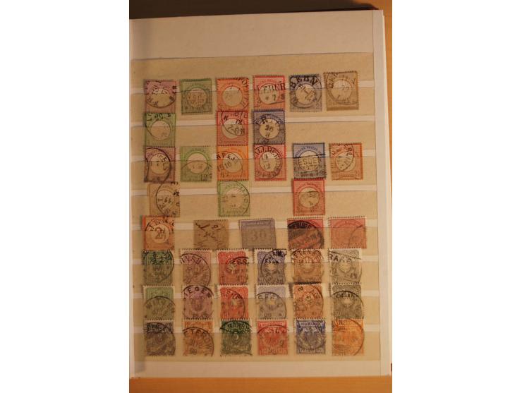 1872/1945, fast ausschließlich gestempelte Sammlung mit vielen besseren, u.a. Mi.-Nr. 66III, Bl.2 ungebraucht (starke Randmän