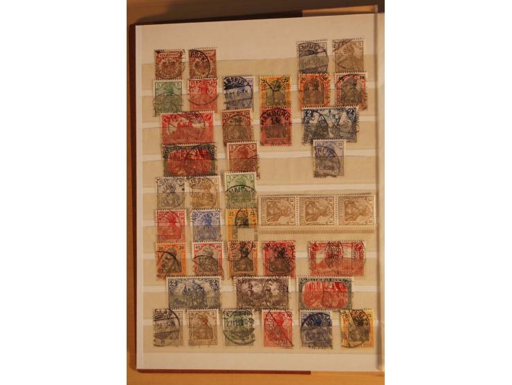 1872/1945, fast ausschließlich gestempelte Sammlung mit vielen besseren, u.a. Mi.-Nr. 66III, Bl.2 ungebraucht (starke Randmän