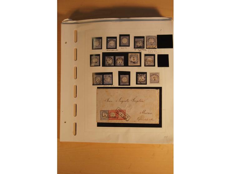 1872/75, umfangreiche, meist gestempelte und ungebrauchte Sammlung inkl. vielen Briefstücken und Belegen, alle Werte sind meh