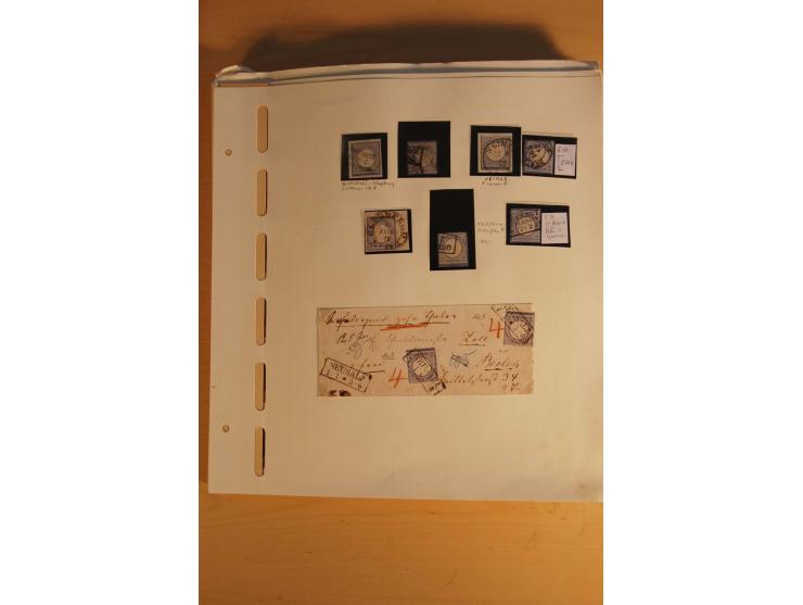 1872/75, umfangreiche, meist gestempelte und ungebrauchte Sammlung inkl. vielen Briefstücken und Belegen, alle Werte sind meh