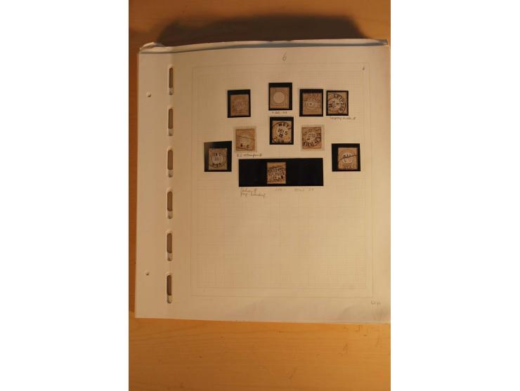1872/75, umfangreiche, meist gestempelte und ungebrauchte Sammlung inkl. vielen Briefstücken und Belegen, alle Werte sind meh