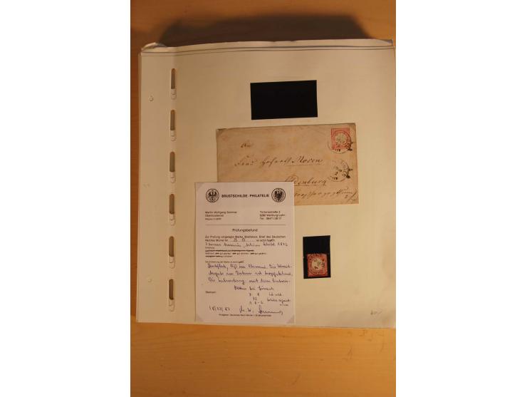 1872/75, umfangreiche, meist gestempelte und ungebrauchte Sammlung inkl. vielen Briefstücken und Belegen, alle Werte sind meh