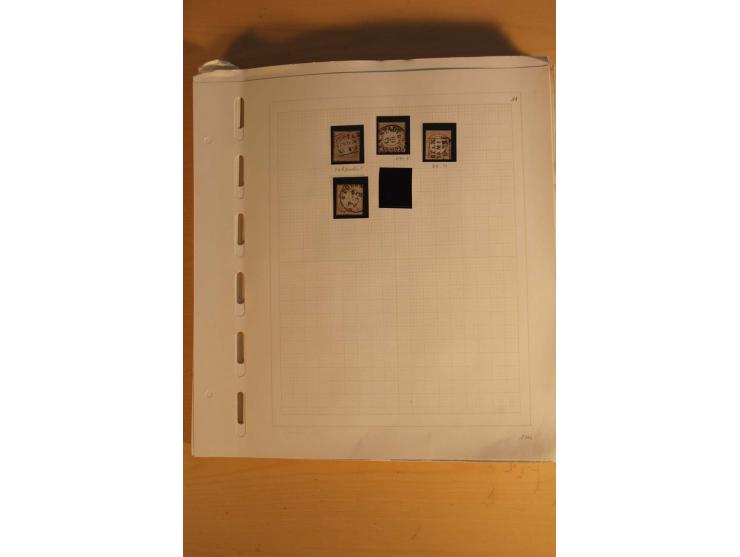 1872/75, umfangreiche, meist gestempelte und ungebrauchte Sammlung inkl. vielen Briefstücken und Belegen, alle Werte sind meh