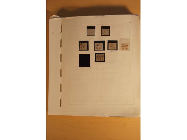 1872/75, umfangreiche, meist gestempelte und ungebrauchte Sammlung inkl. vielen Briefstücken und Belegen, alle Werte sind meh