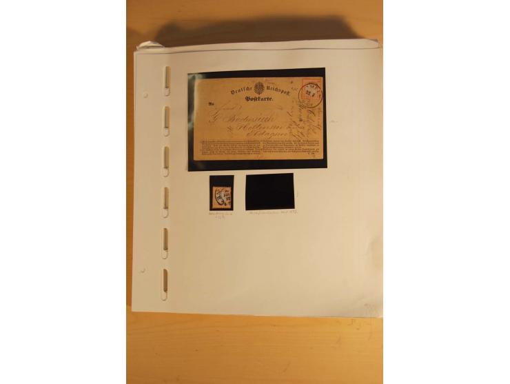 1872/75, umfangreiche, meist gestempelte und ungebrauchte Sammlung inkl. vielen Briefstücken und Belegen, alle Werte sind meh