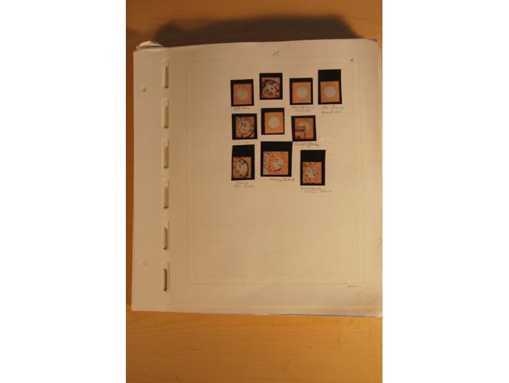 1872/75, umfangreiche, meist gestempelte und ungebrauchte Sammlung inkl. vielen Briefstücken und Belegen, alle Werte sind meh