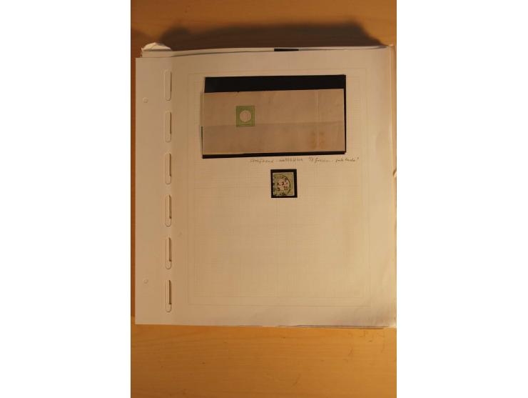 1872/75, umfangreiche, meist gestempelte und ungebrauchte Sammlung inkl. vielen Briefstücken und Belegen, alle Werte sind meh