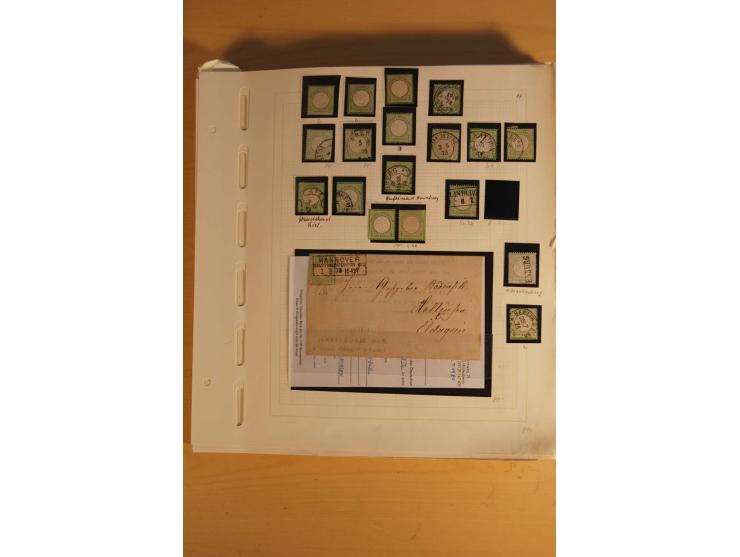 1872/75, umfangreiche, meist gestempelte und ungebrauchte Sammlung inkl. vielen Briefstücken und Belegen, alle Werte sind meh