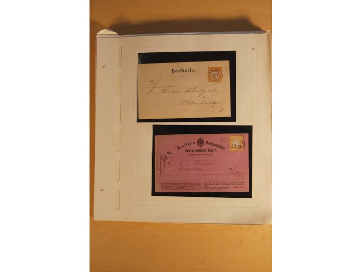 1872/75, umfangreiche, meist gestempelte und ungebrauchte Sammlung inkl. vielen Briefstücken und Belegen, alle Werte sind meh