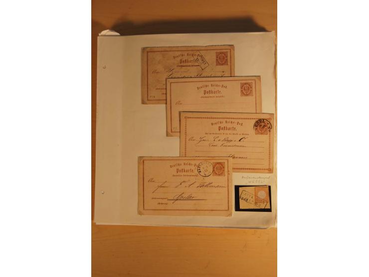 1872/75, umfangreiche, meist gestempelte und ungebrauchte Sammlung inkl. vielen Briefstücken und Belegen, alle Werte sind meh