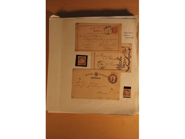 1872/75, umfangreiche, meist gestempelte und ungebrauchte Sammlung inkl. vielen Briefstücken und Belegen, alle Werte sind meh