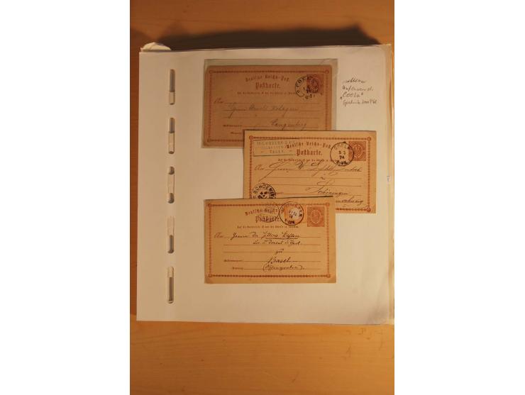 1872/75, umfangreiche, meist gestempelte und ungebrauchte Sammlung inkl. vielen Briefstücken und Belegen, alle Werte sind meh