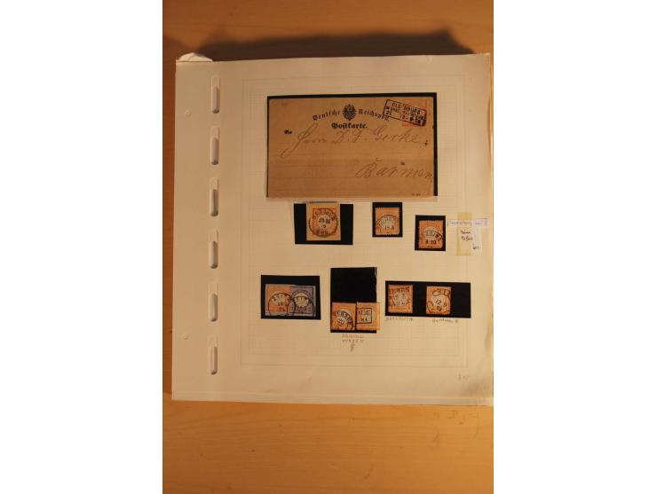 1872/75, umfangreiche, meist gestempelte und ungebrauchte Sammlung inkl. vielen Briefstücken und Belegen, alle Werte sind meh