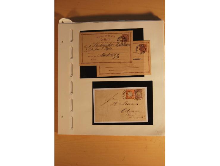 1872/75, umfangreiche, meist gestempelte und ungebrauchte Sammlung inkl. vielen Briefstücken und Belegen, alle Werte sind meh