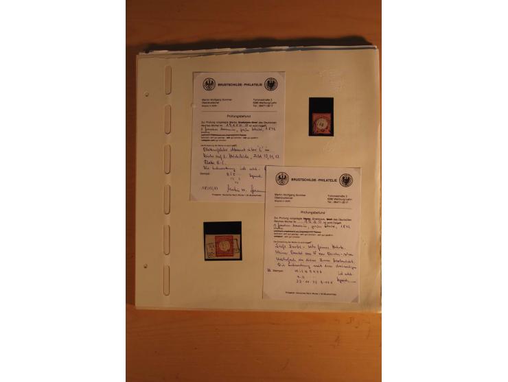 1872/75, umfangreiche, meist gestempelte und ungebrauchte Sammlung inkl. vielen Briefstücken und Belegen, alle Werte sind meh
