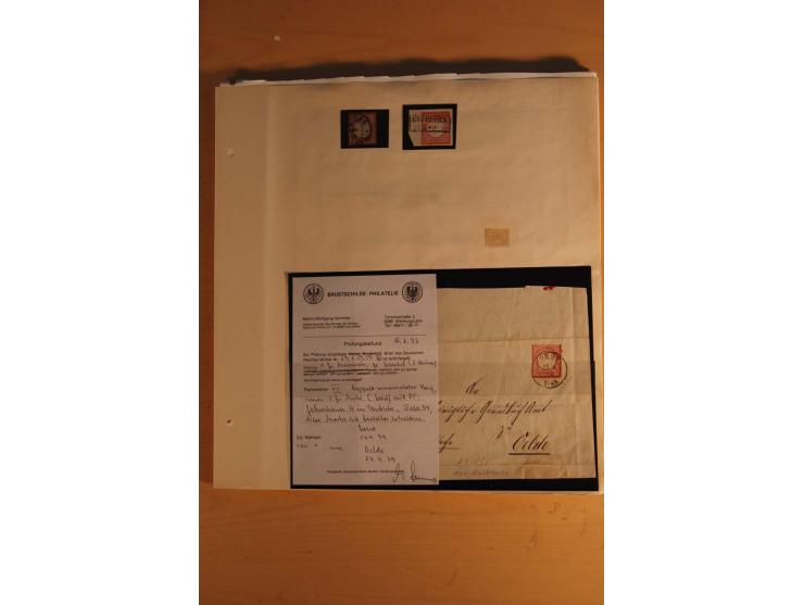 1872/75, umfangreiche, meist gestempelte und ungebrauchte Sammlung inkl. vielen Briefstücken und Belegen, alle Werte sind meh