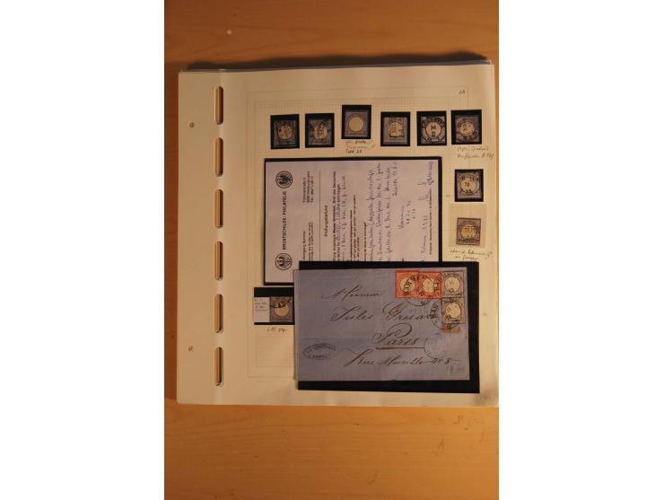 1872/75, umfangreiche, meist gestempelte und ungebrauchte Sammlung inkl. vielen Briefstücken und Belegen, alle Werte sind meh