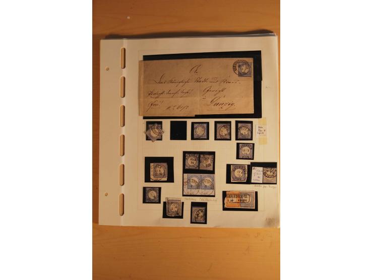 1872/75, umfangreiche, meist gestempelte und ungebrauchte Sammlung inkl. vielen Briefstücken und Belegen, alle Werte sind meh