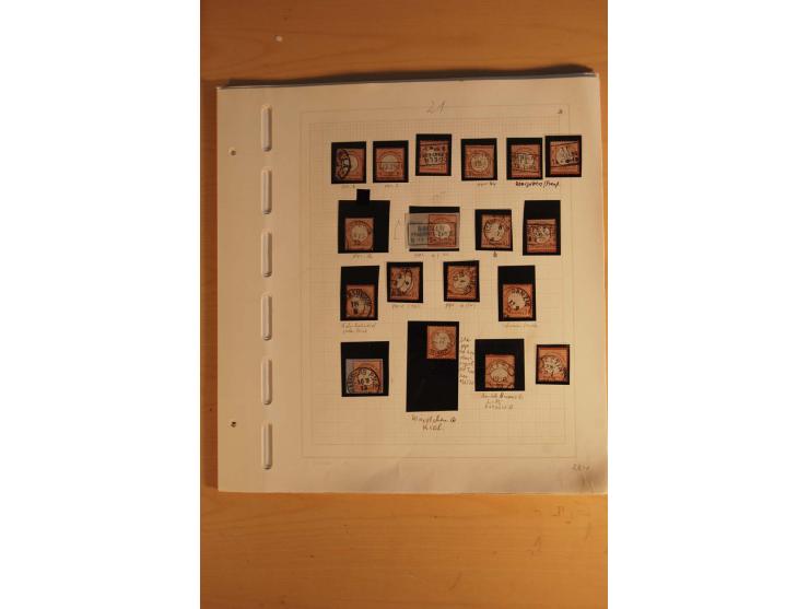 1872/75, umfangreiche, meist gestempelte und ungebrauchte Sammlung inkl. vielen Briefstücken und Belegen, alle Werte sind meh