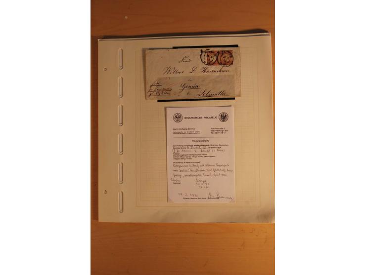 1872/75, umfangreiche, meist gestempelte und ungebrauchte Sammlung inkl. vielen Briefstücken und Belegen, alle Werte sind meh
