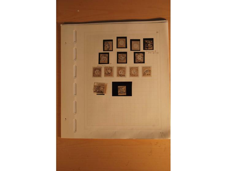1872/75, umfangreiche, meist gestempelte und ungebrauchte Sammlung inkl. vielen Briefstücken und Belegen, alle Werte sind meh
