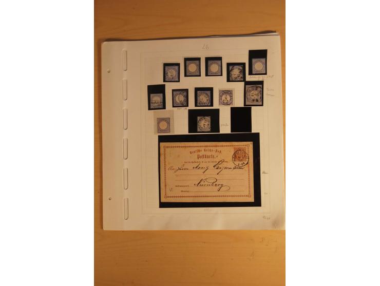 1872/75, umfangreiche, meist gestempelte und ungebrauchte Sammlung inkl. vielen Briefstücken und Belegen, alle Werte sind meh